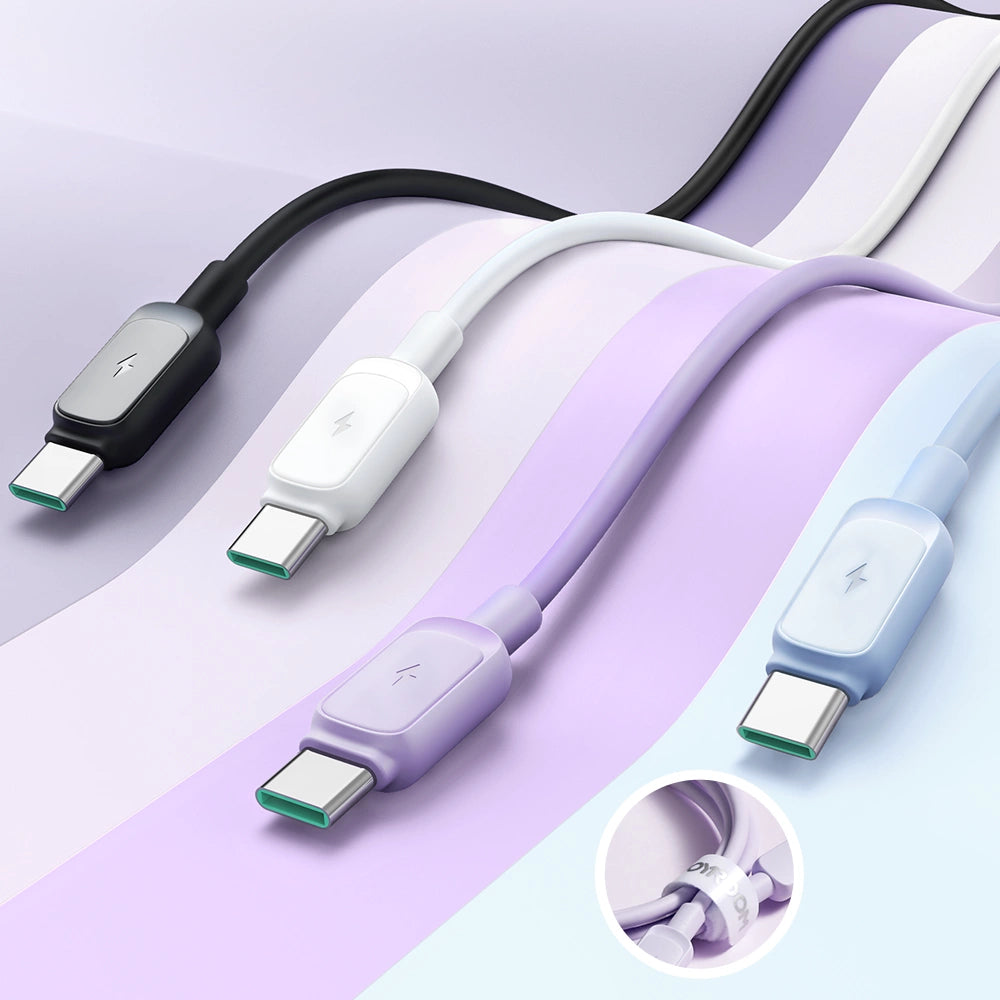 Joyroom Multi-Color Series A14 USB-A / USB-C 3A Kabel 1,2 m - Purple