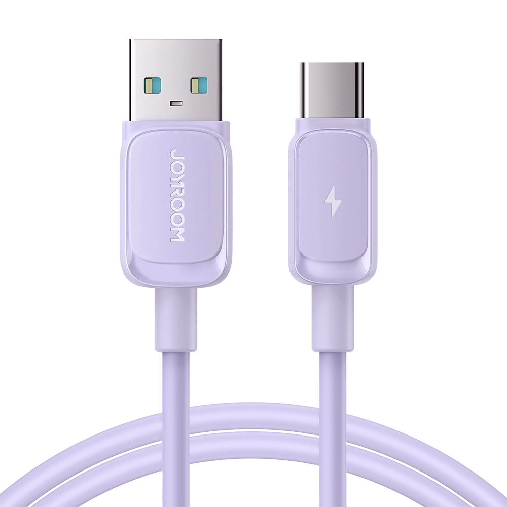 Joyroom Multi-Color Series A14 USB-A / USB-C 3A Kabel 1,2 m - Purple