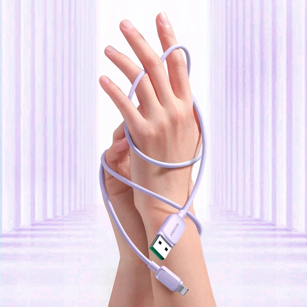 Joyroom Multi-Color Series A14 Lightning / USB-A 2.4A 1,2 m kabel - lilla