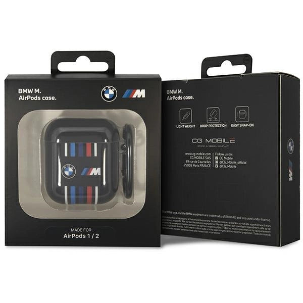 BMW BMA222SWTK AirPods 1/2 cover sort/sort Flere farvede linjer