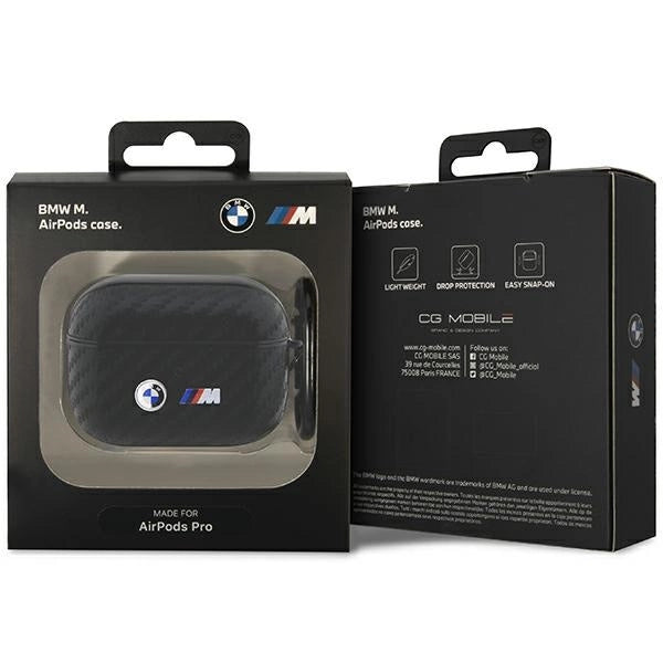 BMW BMAPWMPUCA2 AirPods Pro cover sort/sort Carbon Double Metal Logo