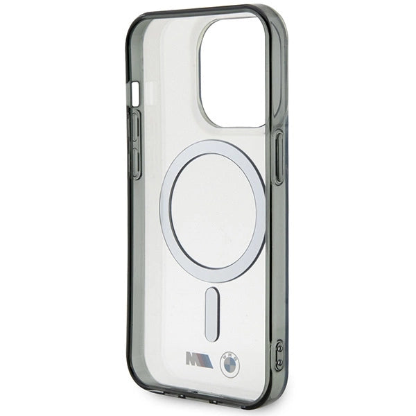 Case BMW BMHMP14XHCRS iPhone 14 Pro Max 6.7" gennemsigtig hardcase Silver Ring MagSafe