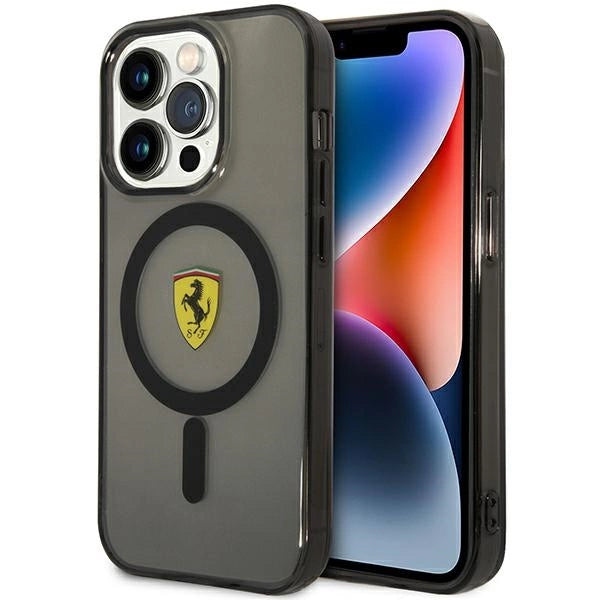 Ferrari FEHMP14LUKK iPhone 14 Pro 6,1" sort/sort hardcase Translucent Magsafe