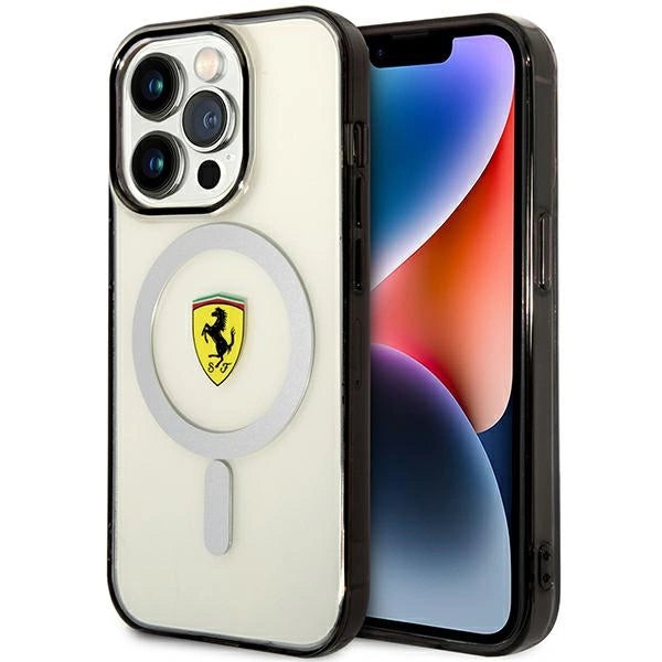 Ferrari FEHMP14LURKT iPhone 14 Pro 6.1" klar/gennemsigtig hardcase Outline Magsafe