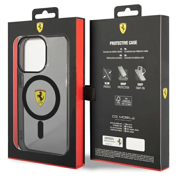 Ferrari FEHMP14XURKK iPhone 14 Pro Max 6,7" sort/sort hardcase Translucent Magsafe