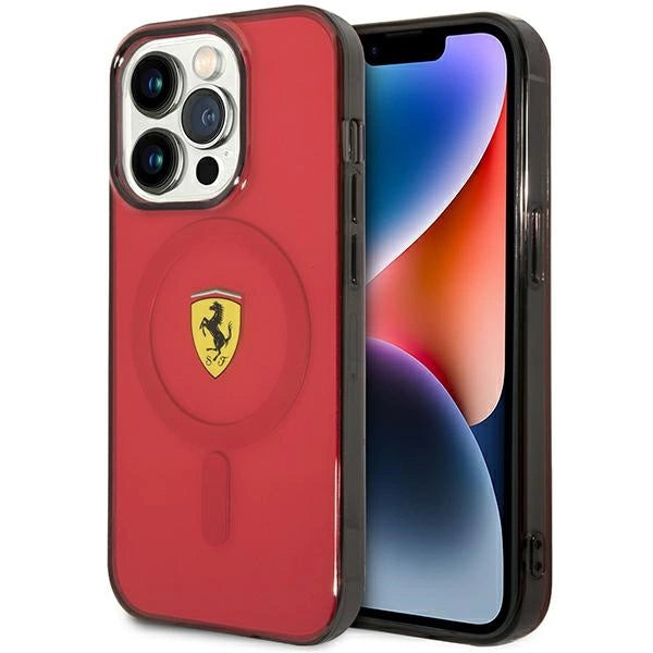 Ferrari FEHMP14XURKR iPhone 14 Pro Max 6,7" rød/rød hardcase Translucent Magsafe