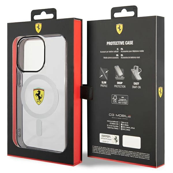 Ferrari FEHMP14XURKT iPhone 14 Pro Max 6,7" klar/gennemsigtig hardcase Outline Magsafe