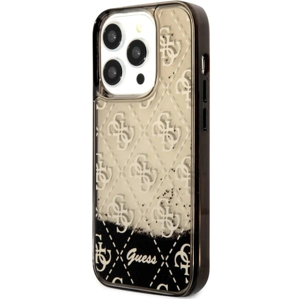 Guess GUHCP14LLC4PSGK iPhone 14 Pro 6.1" sort/sort hardcase Liquid Glitter 4G Transculent