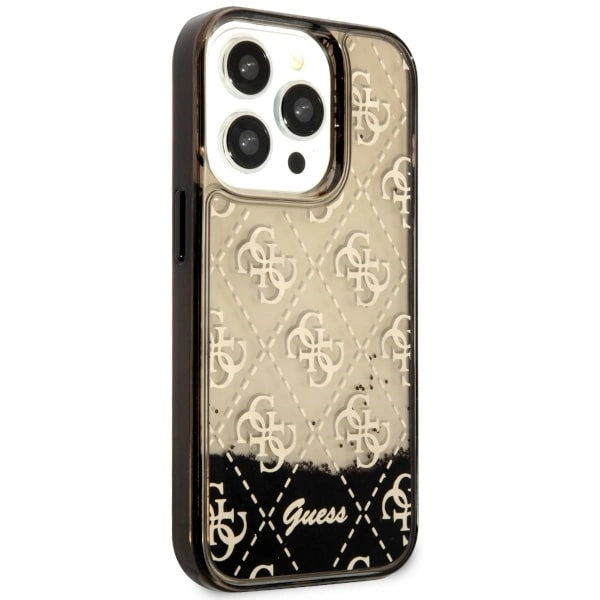 Guess GUHCP14LLC4PSGK iPhone 14 Pro 6.1" sort/sort hardcase Liquid Glitter 4G Transculent