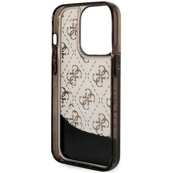 Guess GUHCP14LLC4PSGK iPhone 14 Pro 6.1" sort/sort hardcase Liquid Glitter 4G Transculent