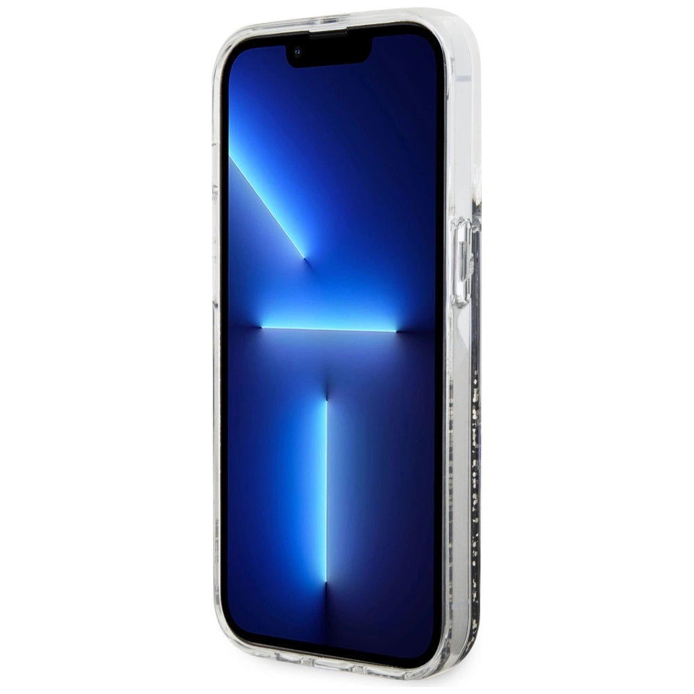 Guess GUHCP14LLCSGSGK iPhone 14 Pro 6.1" sort/sort hardcase Flydende Glitter Marmor