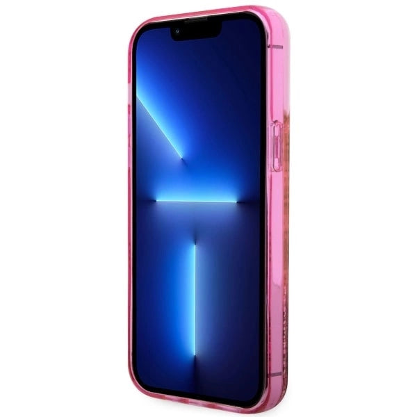 Guess GUHCP14XLC4PSGP iPhone 14 Pro Max 6.7" pink/pink hardcase Liquid Glitter 4G Transculent