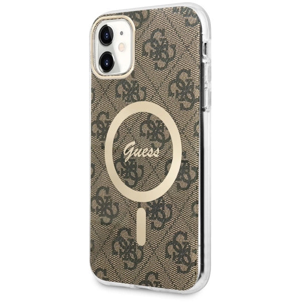 Guess GUHMN61H4STW iPhone 11 6.1" brun/brun hardcase 4G MagSafe