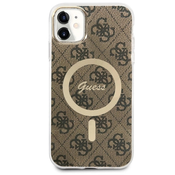 Guess GUHMN61H4STW iPhone 11 6.1" brun/brun hardcase 4G MagSafe
