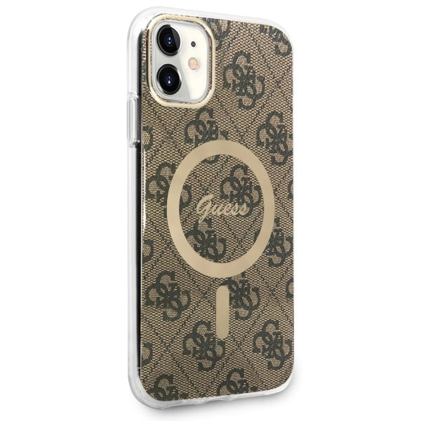 Guess GUHMN61H4STW iPhone 11 6.1" brun/brun hardcase 4G MagSafe