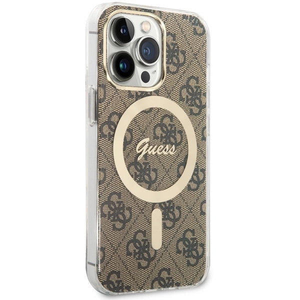 Guess GUHMP13LH4STW iPhone 13 Pro / 13 6,1" brun/brun hardcase 4G MagSafe