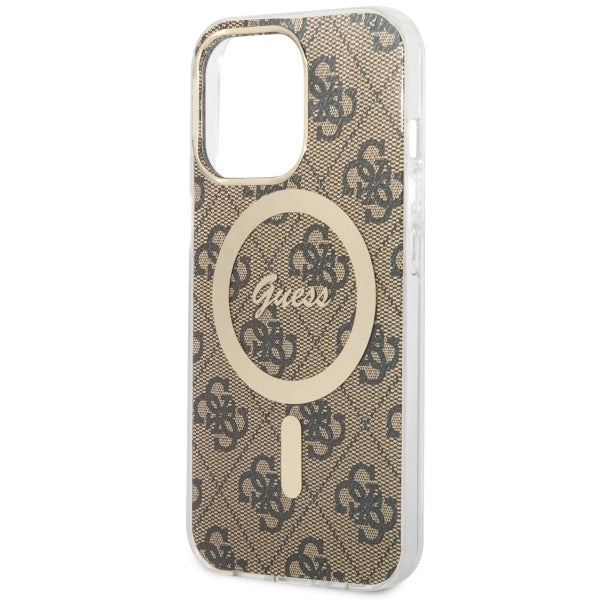 Guess GUHMP13LH4STW iPhone 13 Pro / 13 6,1" brun/brun hardcase 4G MagSafe