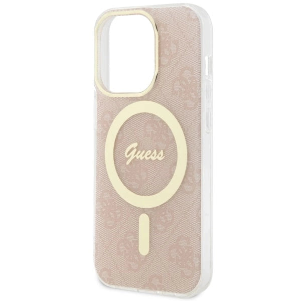 Guess GUHMP14LH4STP iPhone 14 Pro 6,1" pink/pink hardcase 4G MagSafe