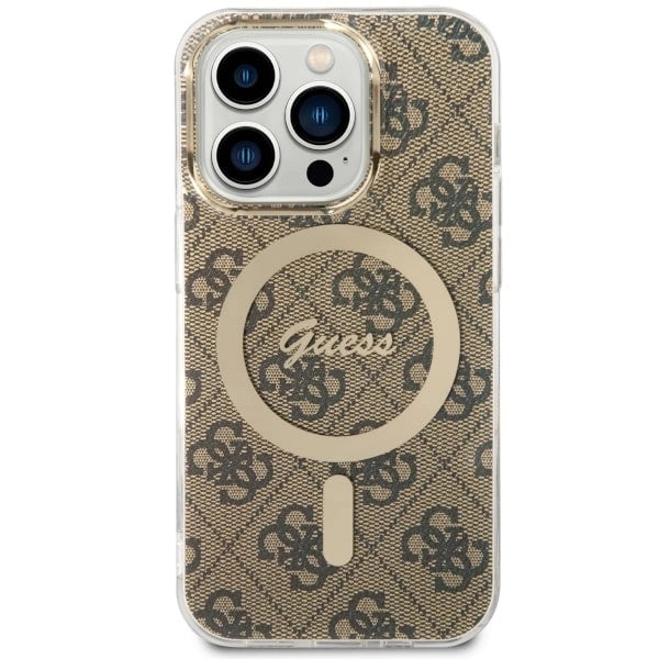 Guess GUHMP14LH4STW iPhone 14 Pro 6,1" brun/brun hardcase 4G MagSafe
