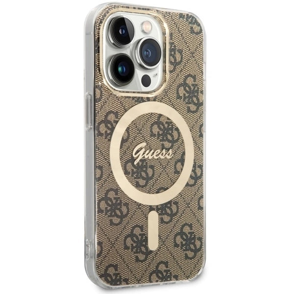 Guess GUHMP14LH4STW iPhone 14 Pro 6,1" brun/brun hardcase 4G MagSafe