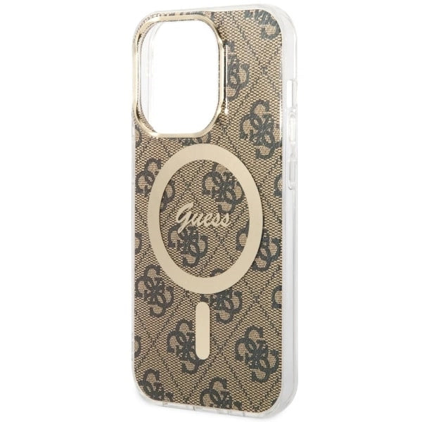 Guess GUHMP14LH4STW iPhone 14 Pro 6,1" brun/brun hardcase 4G MagSafe