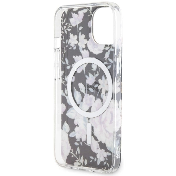 Guess GUHMP14MHCFWSK iPhone 14 Plus 6.7" sort/sort hardcase Flower MagSafe