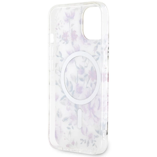 Guess GUHMP14MHCFWST iPhone 14 Plus 6,7" gennemsigtig hardcase Flower MagSafe