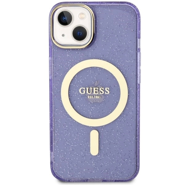 Guess GUHMP14MHCMCGU iPhone 14 Plus 6,7" lilla/lila hardcase Glitter Gold MagSafe