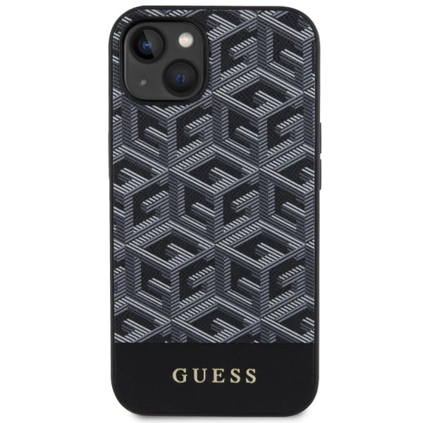 Guess GUHMP14SHGCFSEK iPhone 14 6.1" sort/sort hardcase GCube Stripes MagSafe