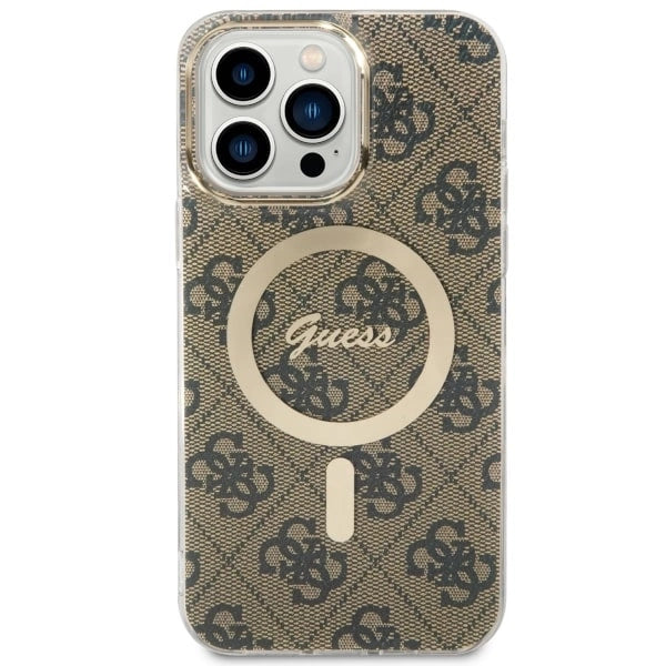 Guess GUHMP14XH4STW iPhone 14 Pro Max 6.7" brun/brun hardcase 4G MagSafe