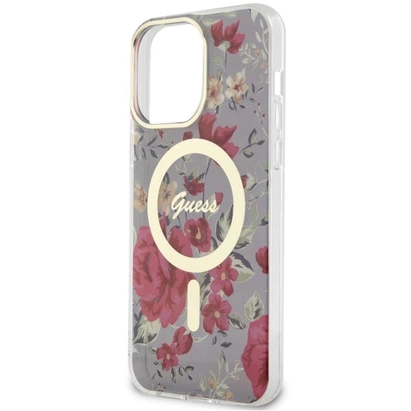 Guess GUHMP14XHCFWSA iPhone 14 Pro Max 6.7" grøn/khaki hardcase Flower MagSafe