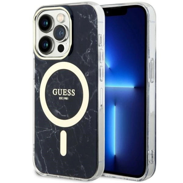 Guess GUHMP14XPCUMAK iPhone 14 Pro Max 6.7" sort/sort hardcase Marble MagSafe