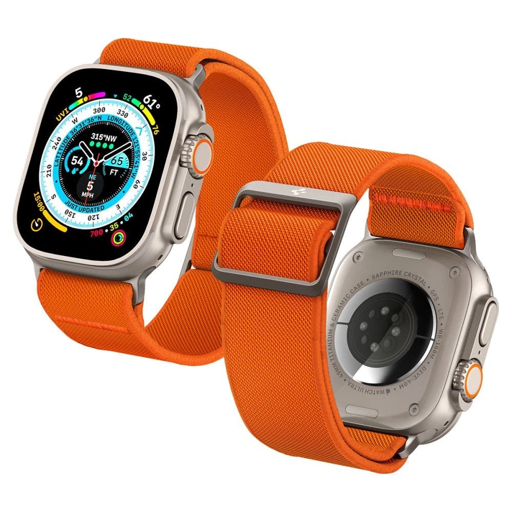 Spigen Fit Lite Ultra Strap for Apple Watch 4 / 5 / 6 / 7 / 8 / SE / Ultra (42/44/45/49 mm) - Orange