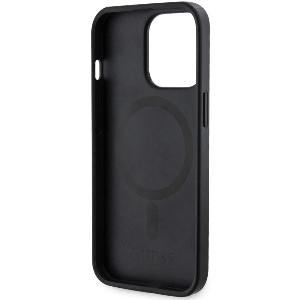 Guess GUHMP13LP4RPSK iPhone 13 Pro / 13 6.1" black/black hardcase 4G Printed Stripes MagSafe