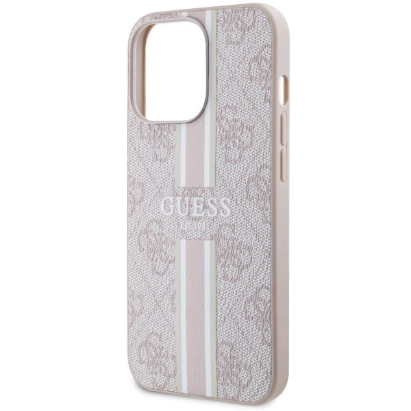 Guess GUHMP13LP4RPSP iPhone 13 Pro / 13 6.1" pink/pink hardcase 4G Printed Stripes MagSafe