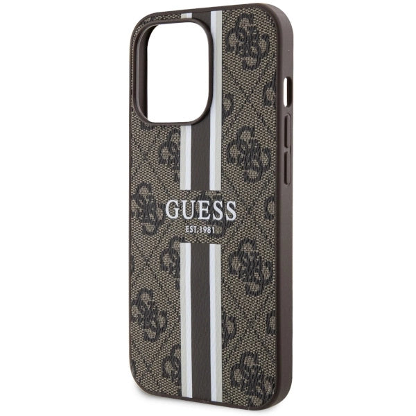 Guess GUHMP13XP4RPSW iPhone 13 Pro Max 6.7" brun/brun hardcase 4G Printed Stripes MagSafe