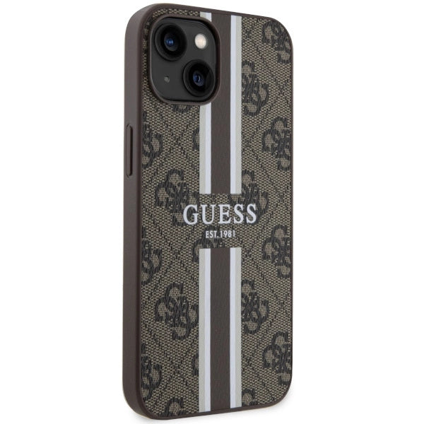 Guess GUHMP14SP4RPSW iPhone 14 6,1" brun/brun hardcase 4G Printed Stripes MagSafe