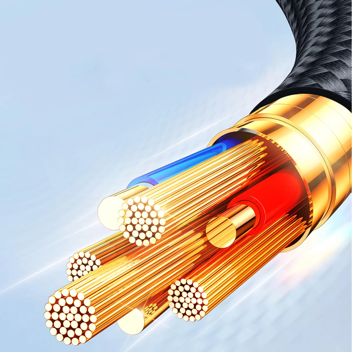 Joyroom Multi-Use Series S-A18 4in1 USB-A - USB-C / USB-C / Lightning / micro USB kabel 1,2 m - sort