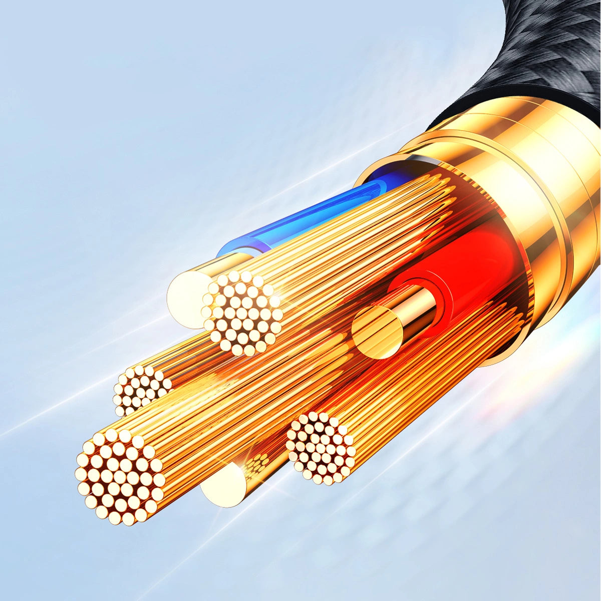 Joyroom Multi-Use Series S-A18 4in1 USB-A - USB-C / Lightning / Lightning / micro USB kabel 1,2 m - sort