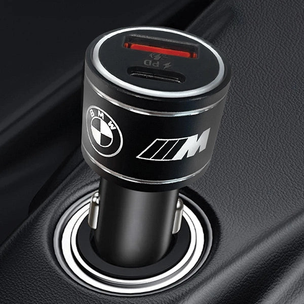 BMW oplader BMCCMUSBCK PD-QC 3.0 20W Fast Charge sort/sort M Edition