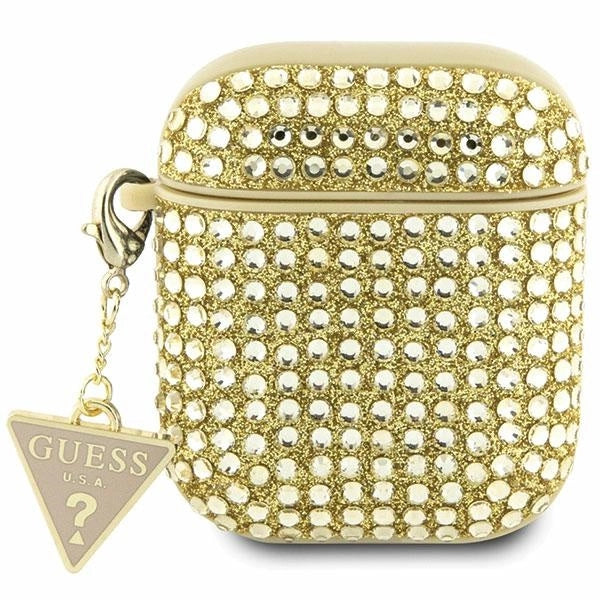 Guess GUA2HDGTPD AirPods 1/2 cover guld/guld Rhinestone Triangle Charm