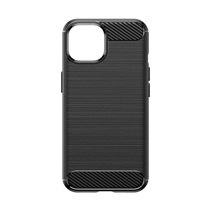 Fleksibel Carbon Case med carbon mønster til iPhone 15 - sort