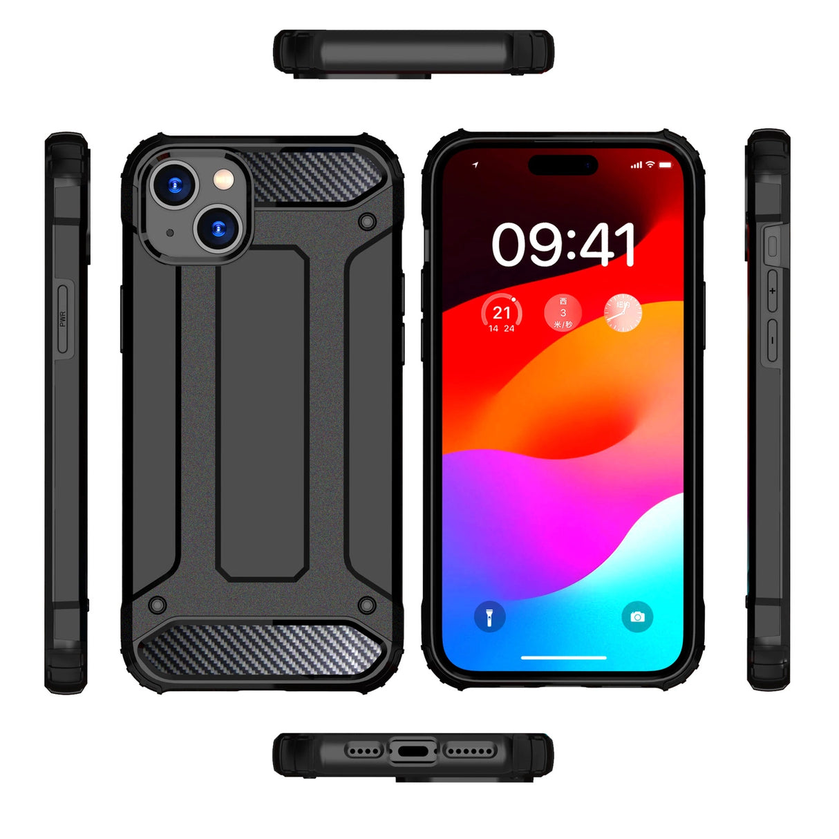 iPhone 15 Plus Hybrid Armor case - blå
