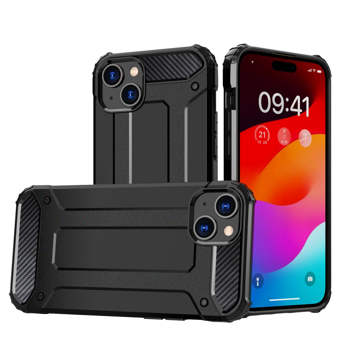 iPhone 15 Plus Hybrid Armor case - sort