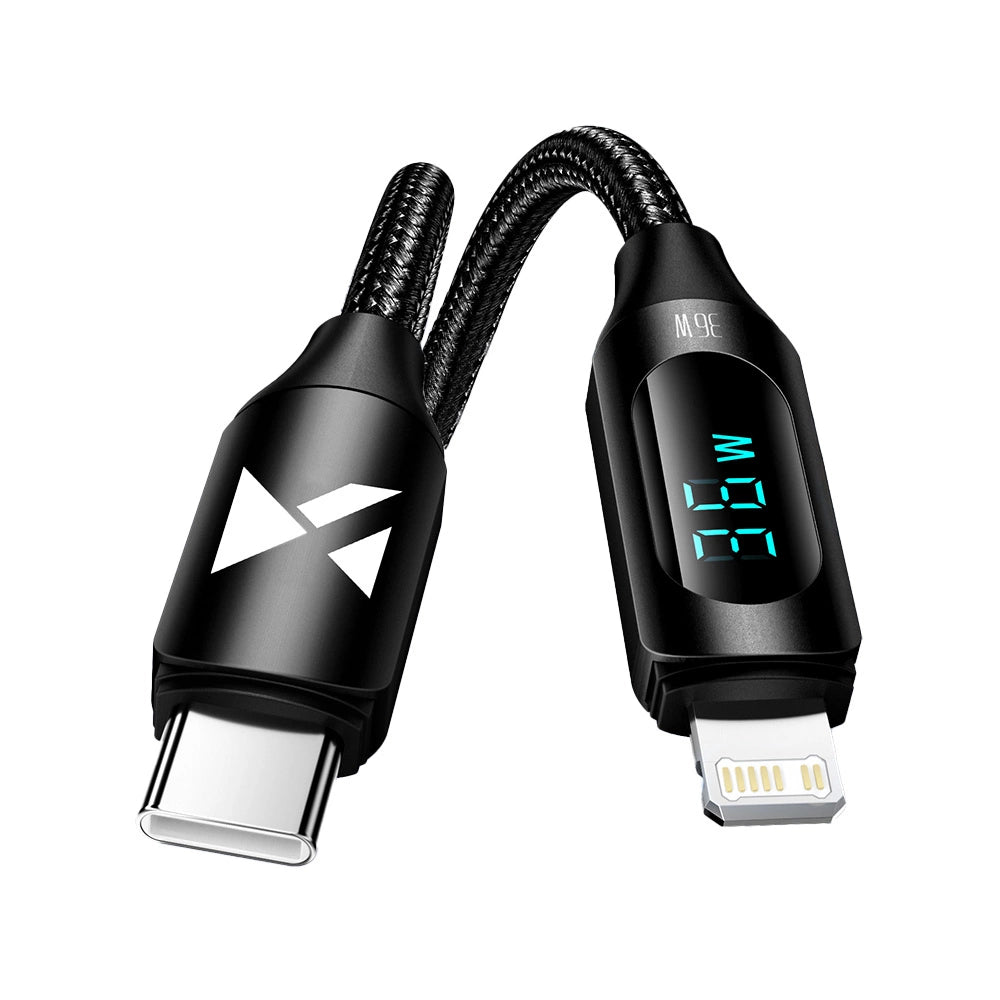 Wozinsky WUCLC1 Lightning - USB-C kabel 36W 480Mb/s 1m - sort
