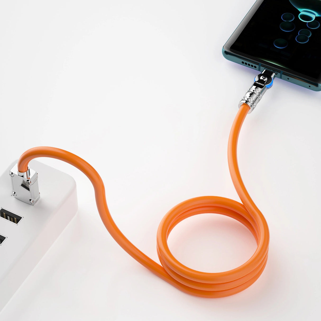 Dudao L24CL USB-C - Lightning vinklet kabel med 180° rotation 30W 1m - orange