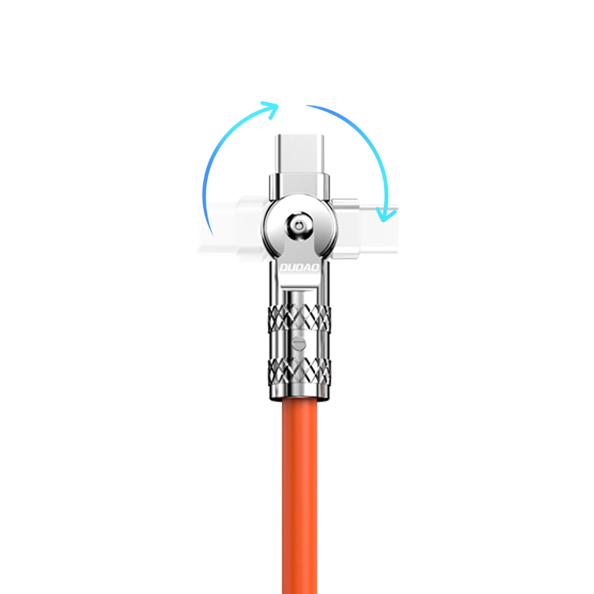 Dudao L24CL USB-C - Lightning vinklet kabel med 180° rotation 30W 1m - orange