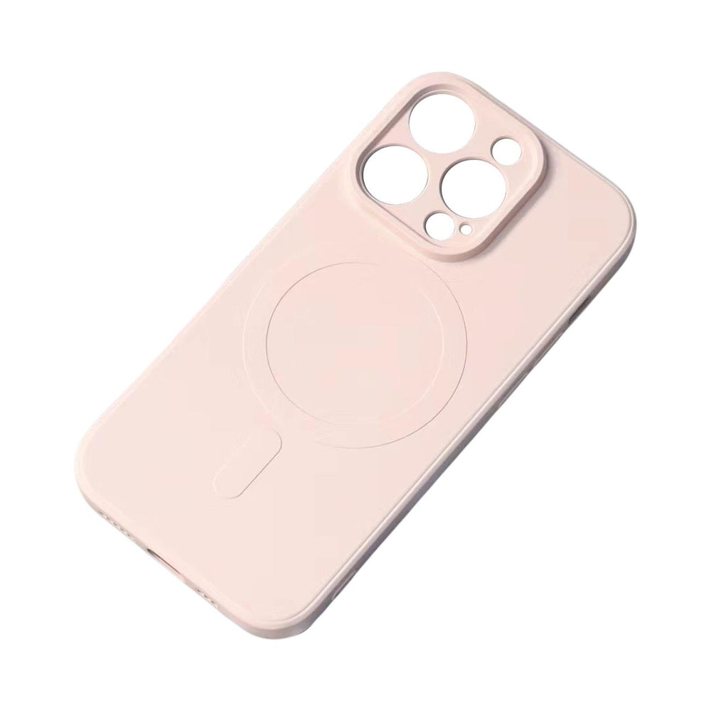 MagSafe-kompatibel silikonfoder til iPhone 15 Pro Max Silikonfoder - creme