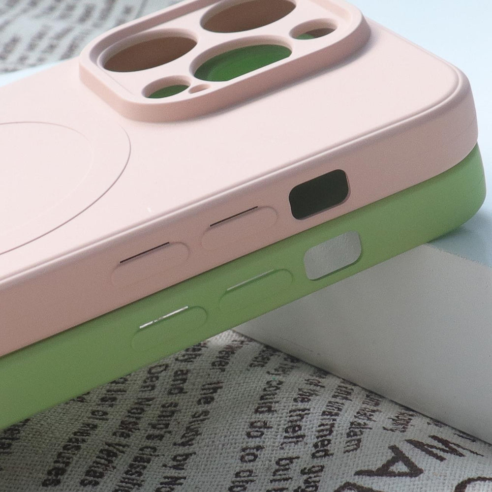 MagSafe-kompatibel silikonfoder til iPhone 15 Pro Max Silikonfoder - creme