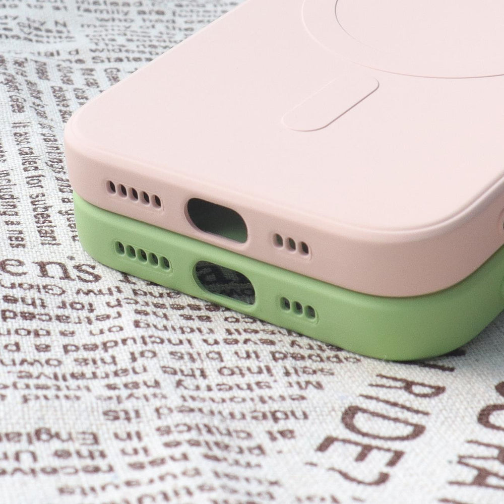 MagSafe-kompatibel silikonfoder til iPhone 15 Pro Silikonfoder - creme